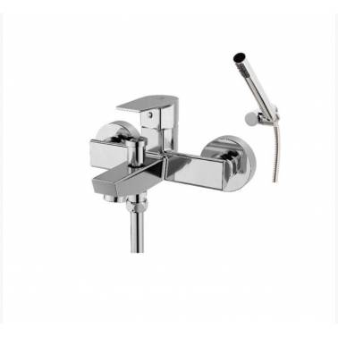Single-lever bath-shower tap, wall-mounted, Aroha series, reference 4613500 Galindo