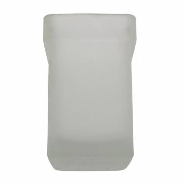 Vaso cuadrado de vidrio para escobillero referencia REP2 Cromados Modernos