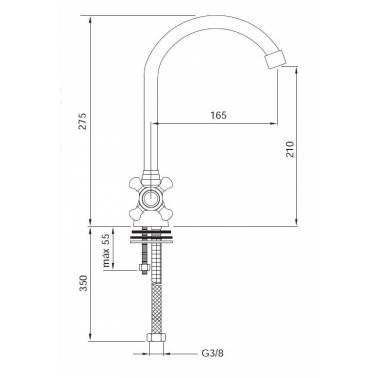 Robinet de cuisine monobloc série 1700