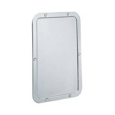 Miroir sans cadre de marque Bobrick en acier inoxydable brillant