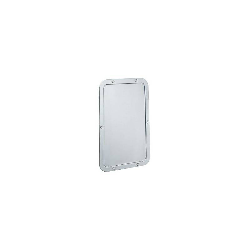Miroir sans cadre de marque Bobrick en acier inoxydable brillant