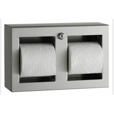 Porte-rouleau de papier toilette mural double de marque Bobrick