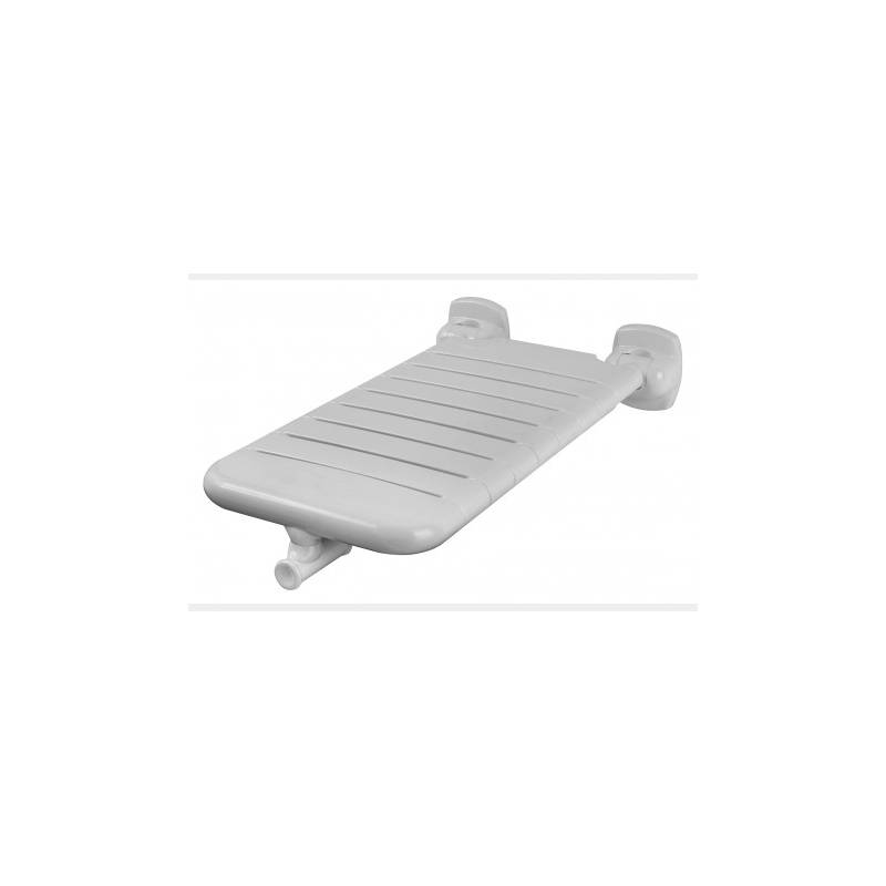 Asiento plegable para bañera fabricado en nylon blanco marca Bobrick