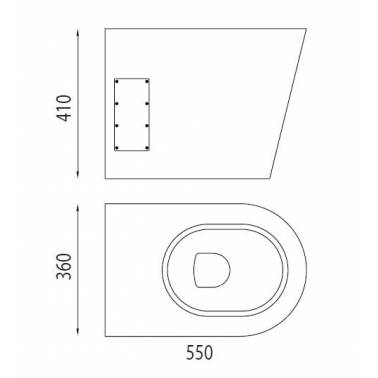 Inodoro a suelo de acero inoxidable