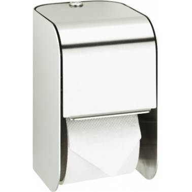 Porte-rouleau de papier toilette mural double en acier inoxydable satiné, modèle XINOX, marque Franke KWC, référence XINX672