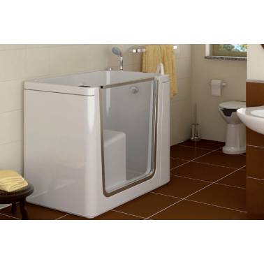 Geriatric bathtub made of fiberglass with a glass door, Komercia brand