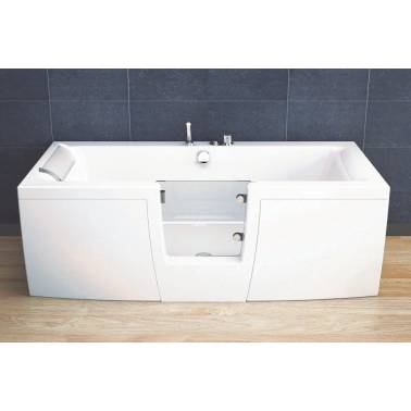 Große Geriatriebadewanne aus Fiberglas mit seitlich zu öffnender Tür. Referenz BGE-115