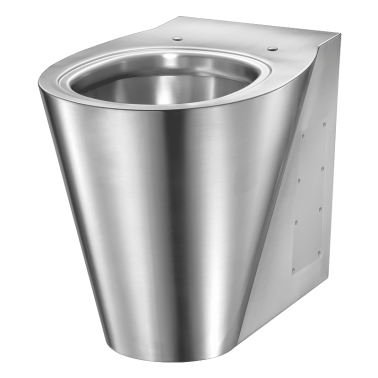 Toilet for flush or high or semi-high cistern made of stainless steel