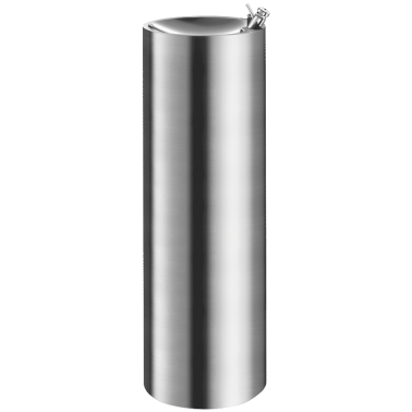 Fuente de agua a suelo fabricada en acero inoxidable satinado marca Komercia