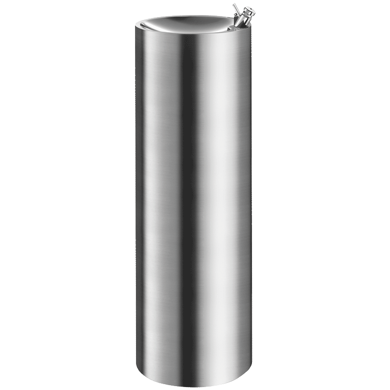 Fonte de água de chão em aço inoxidável acetinado da Komercia