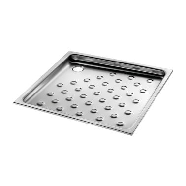 Plato de ducha enrasado fabricado en acero inoxidable para baños convencionales y PMR
