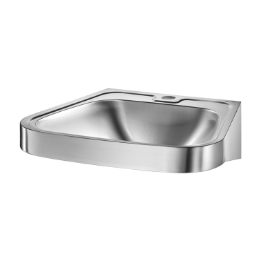 Special washbasin for disabled people made of stainless steel by Komercia