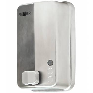 Dosificador de jabón de acero inoxidable con depósito interior en ABS modelo EVO marca Nofer