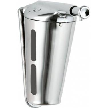 Dosificador de jabón cónico de acero inoxidable brillante marca Nofer