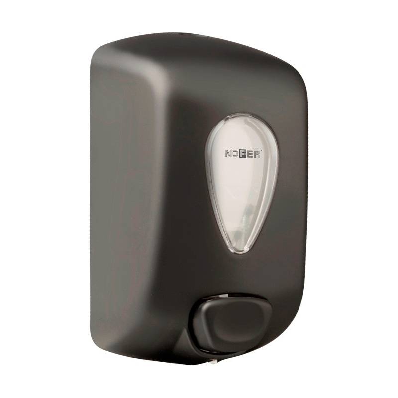 Seifenspender aus ABS-Kunststoff in Schwarz oder Weiß, 1 L, Marke Nofer. Referenz 03036.N