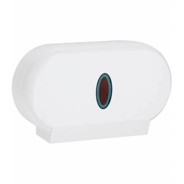 Distributeur de papier industriel double en ABS blanc, marque Nofer