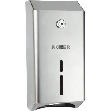 Nofer brand stainless steel double bulkpack toilet paper dispenser