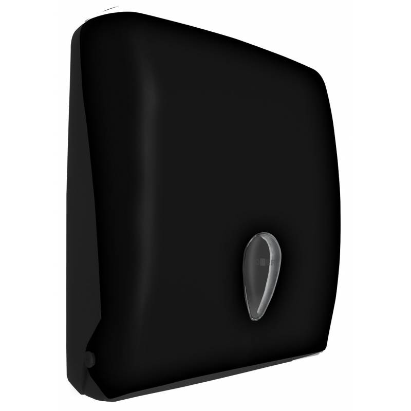 Dispensador de papel toalla fabricado en ABS en color blanco o negro marca Nofer. Referencia 04020.N