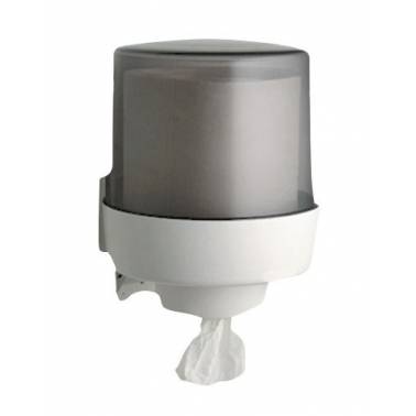 Roll paper dispenser made of white and smoked grey ABS, Nofer brand