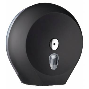 Giant industrial toilet roll holder made of black ABS for collective bathroom, Nofer brand