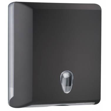 Paper towel dispenser made of ABS in black for collective bathroom, Nofer brand