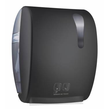Electronic paper towel dispenser made of ABS in black, Nofer brand