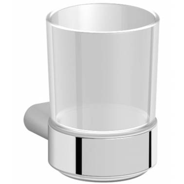 Porte-brosse à dents mural en laiton chromé brillant, modèle Santorini, marque Nofer