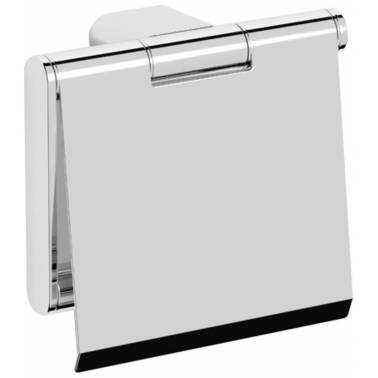 Porte-rouleau de papier toilette avec couvercle pour salle de bain en laiton chromé brillant, marque Nofer
