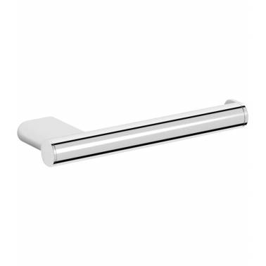 Toilet roll holder for spare roll made of shiny chrome plated brass, Nofer brand
