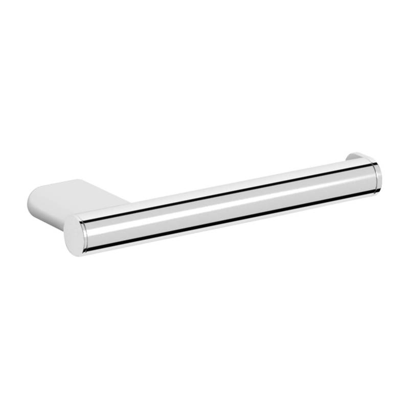 Toilet roll holder for spare roll made of shiny chrome plated brass, Nofer brand