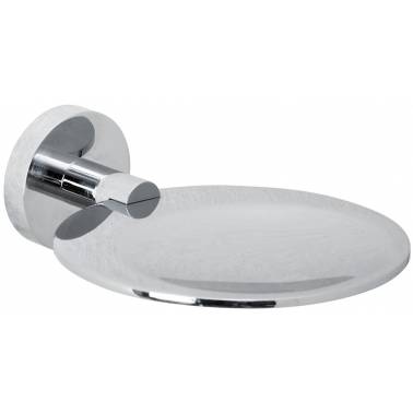 Badezimmerseifenschale aus verchromtem Messing, Hochglanzoberfläche, Modell Siena, Marke Nofer