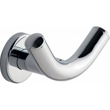 Porte-serviettes mural double en laiton chromé brillant, modèle Siena, marque Nofer