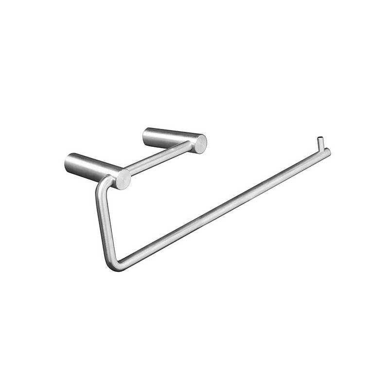 Portarrollos  de baño para papel higiénico doble rollo en acero inoxidable satinado modelo Roma marca Nofer