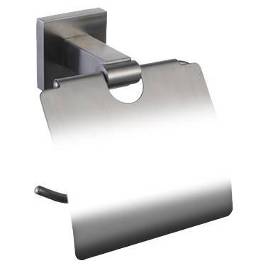 Porta rolo de papel higiênico com tampa em aço inoxidável, modelo Barcelona, marca Nofer