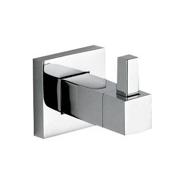 Percha de baño cuadrada fabricada en acero inoxidable modelo Barcelona marca Nofer