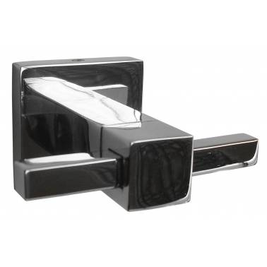 Cabide duplo para banheiro em aço inoxidável, modelo Barcelona, marca Nofer