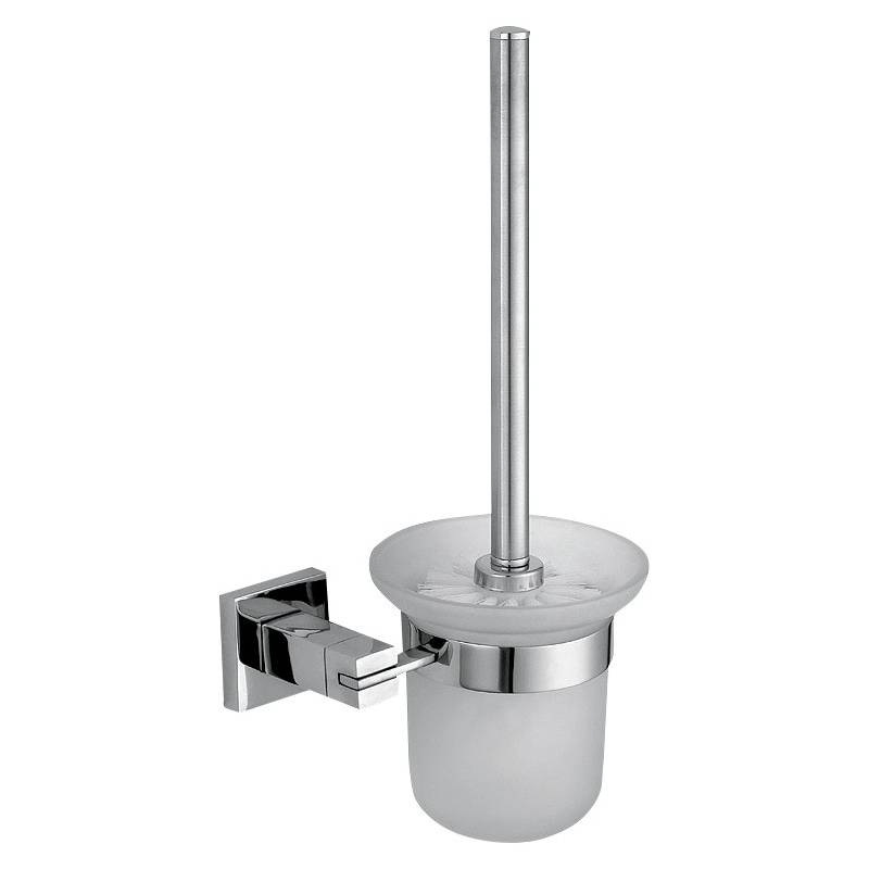 Wall mounted toilet brush holder made of stainless steel, Barcelona model, Nofer brand