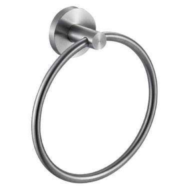 Portasciugamani da bagno ad anello in acciaio inox, modello Niza, marca Nofer