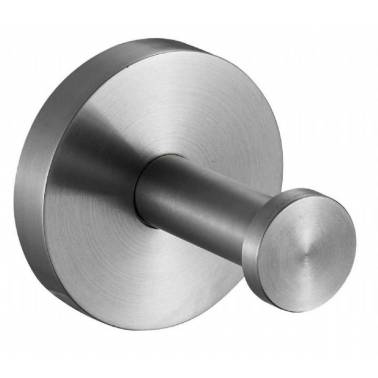 Cabide redondo para banheiro em aço inox, modelo Niza, marca Nofer