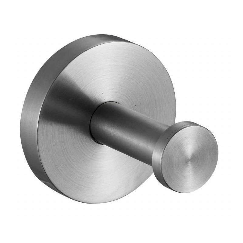 Appendino rotondo da bagno in acciaio inox, modello Niza, marca Nofer