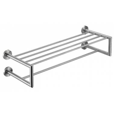 Étagère porte-serviettes de salle de bain avec quatre points d'appui et porte-serviettes inférieur en acier inoxydable, modèle N