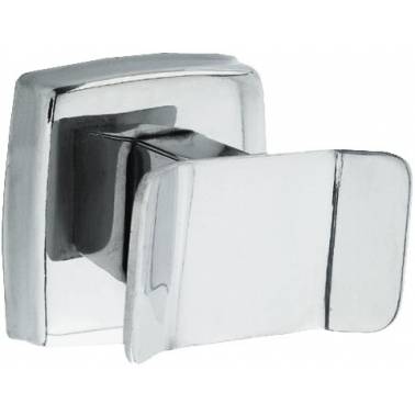 Percha doble cuadrada de baño fabricada en acero inoxidable modelo Classic marca Nofer