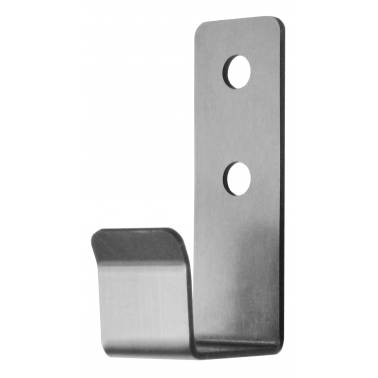 Semplice appendiabiti da bagno in acciaio inox satinato, modello Classic, marca Nofer