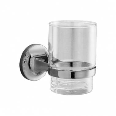 Bathroom toothbrush cup with wall mount, gloss finish, Hotel model, Nofer brand