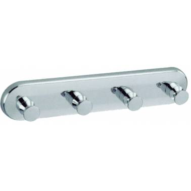 Portemanteau à quatre crochets en Zamac, modèle Line, marque Nofer