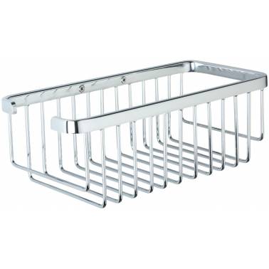 Portasapone rettangolare da bagno in ottone cromato con finitura lucida, marchio Nofer