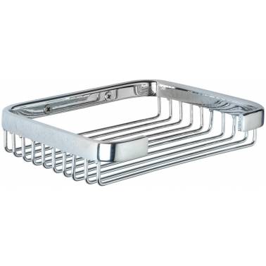 Jabonera de rejilla para baño fabricada en latón cromado acabado brillo marca Nofer
