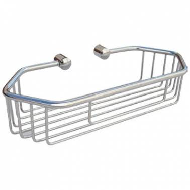 Rectangular soap dish for bathroom made of shiny stainless steel by Nofer