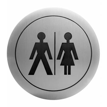 Pictograma autoadhesivo fabricado en acero inoxidable acabado satinado marca Nofer. Referencia 16722.2.S