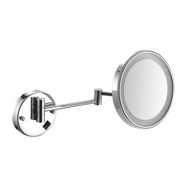 Nofer brand extendable magnifying mirror with LED lighting. Reference 08006.B